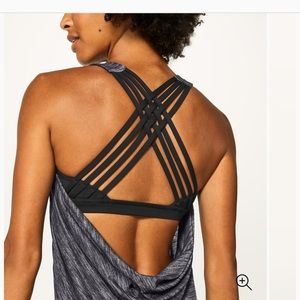 Lululemon free to be wild grey/black tank! Size 10